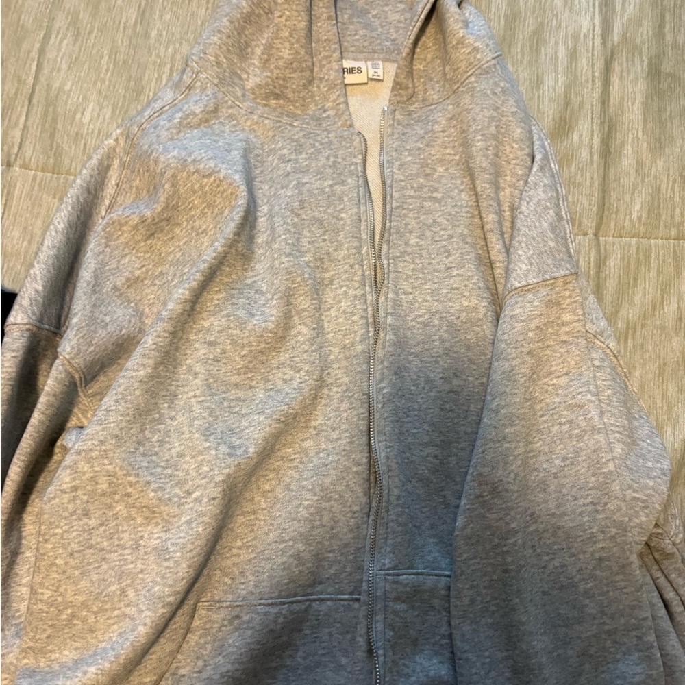No Boundaries Heather Gray Oversized Hoodie